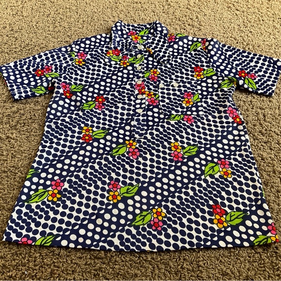 Genuine Vintage 60’s/70’s Button Down Short Sleeved Blouse, Rare Beagle Collar! - Picture 4 of 7